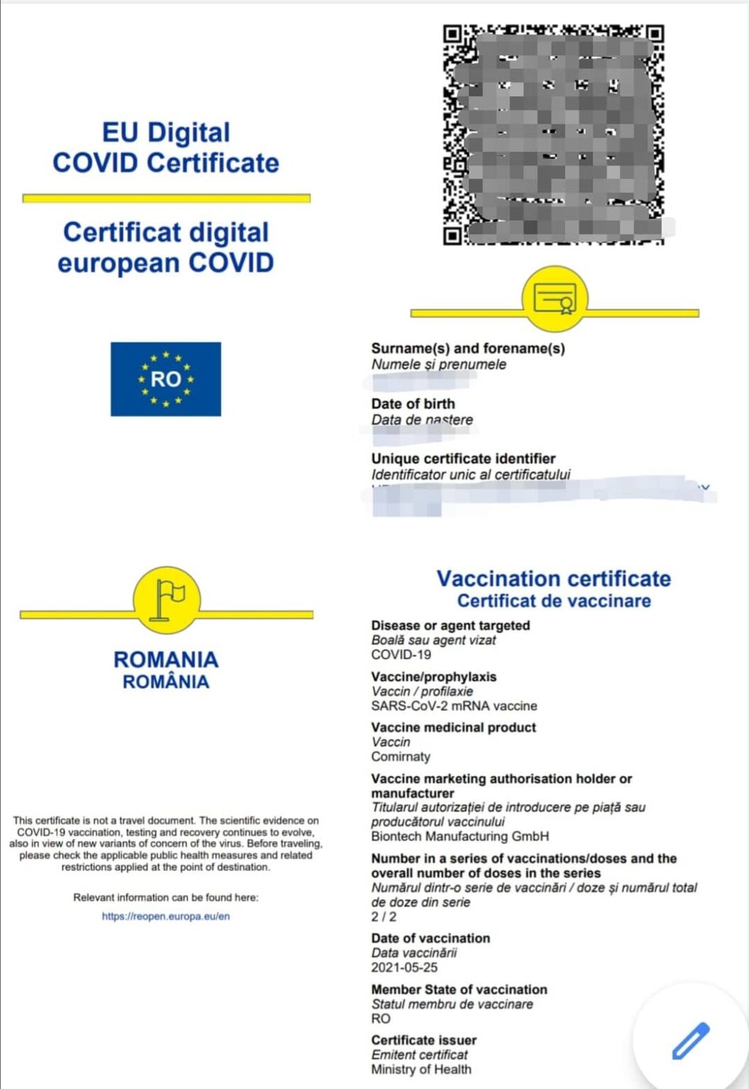 Certificatul verde european, la mare căutare printre ...