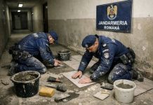 Scandal în Jandarmeria Constanța, după ce au apărut informații potrivit cărora cadrele sunt obligate să monteze gresie în unitate