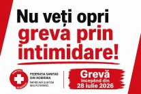 Mâine, grevă generală în sistemul de Sănătate; SANITAS: „Nu vă lăsați intimidați”